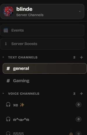 Real ALTARA server sidebar showing text and voice channels